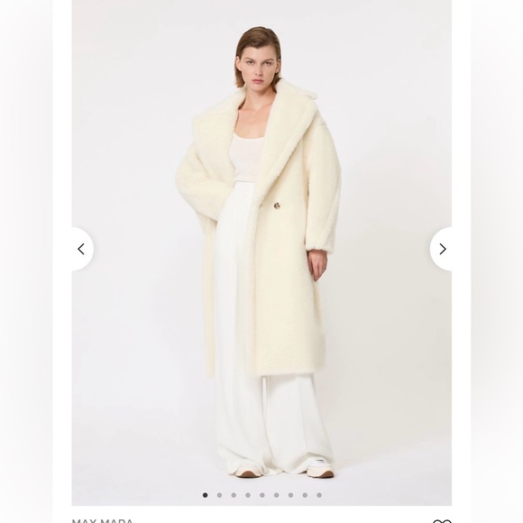 Max Mara Teddy Bear Icon Coat White- Size S - Picture 2 of 11